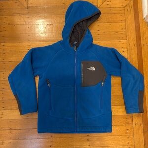 North Face fleece lined boys zip up XS